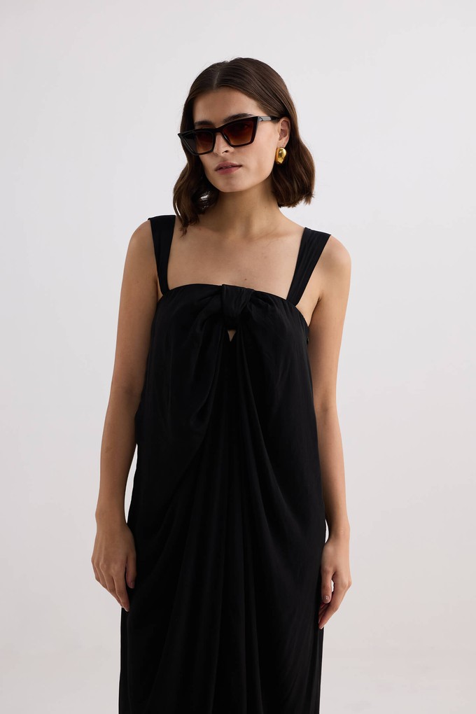 Twilight Twist Strappy Maxi Dress in Black from Reistor