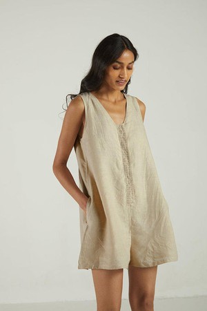 Romp and Play Romper In Sand Beige from Reistor