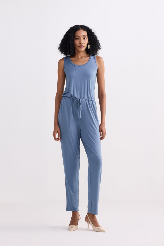 Relaxed Drawstring Jumpsuit in Blue from Reistor