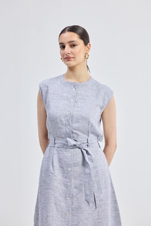 Back Cut Out Linen Dress from Reistor