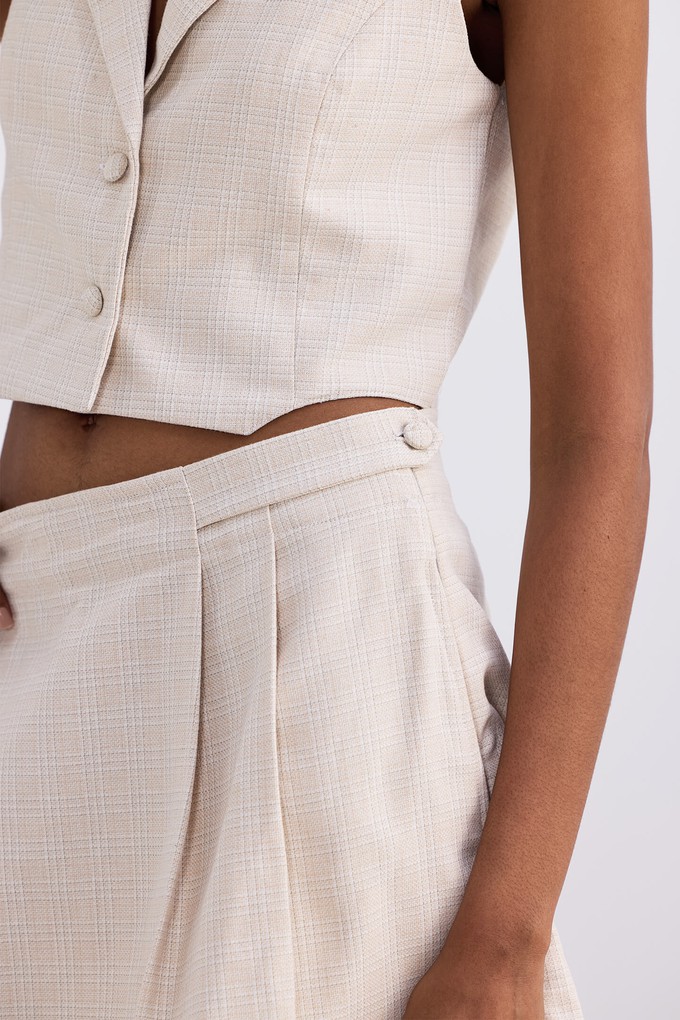 Cotton Tweed Skort in Cream from Reistor