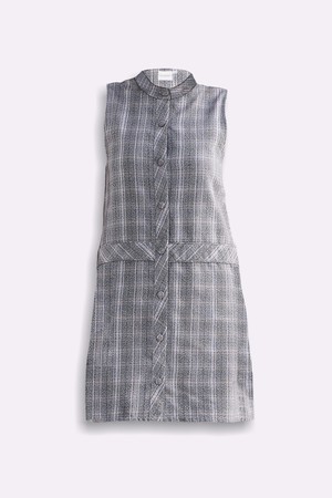 The Cotton Tweed Shift Dress in Grey from Reistor