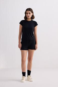 Essential Short Sleeve Tee Set in Black via Reistor