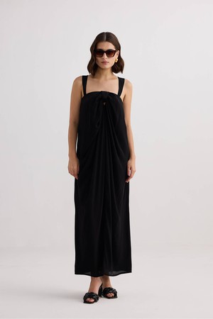 Twilight Twist Strappy Maxi Dress in Black from Reistor