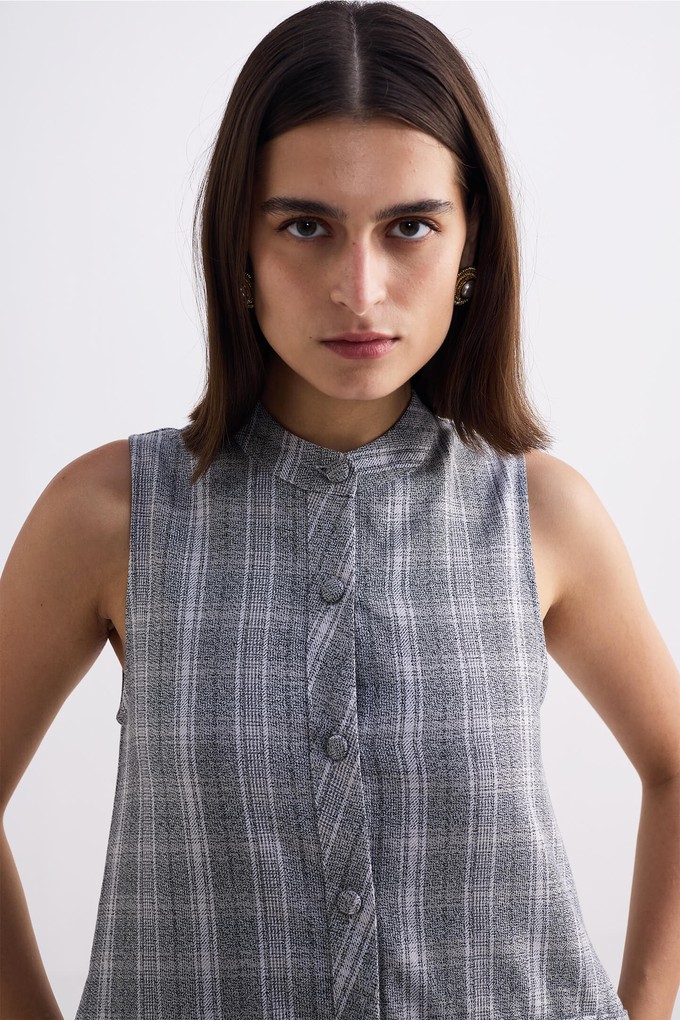 The Cotton Tweed Shift Dress in Grey from Reistor