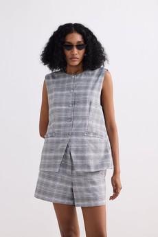 Cotton Tweed Shorts in Grey via Reistor