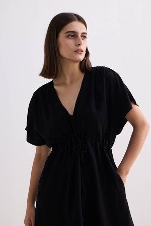 Short gathered Dress in Black from Reistor