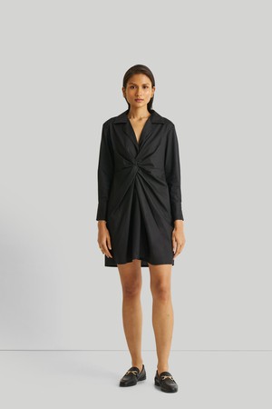 Front Twist Black Dress from Reistor