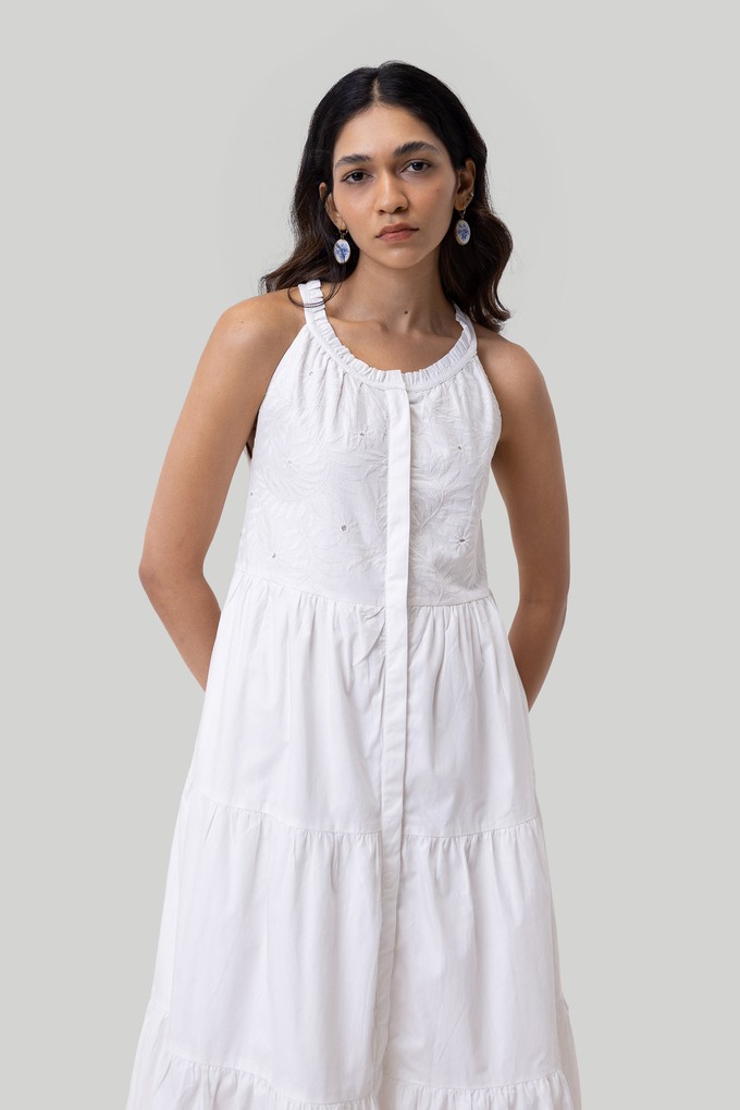 Sleeveless embroidered tiered maxi dress from Reistor