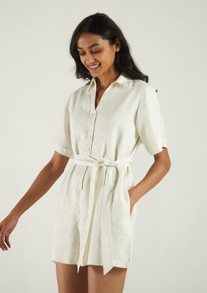 Barefoot in the Park Romper in Off-white from Reistor