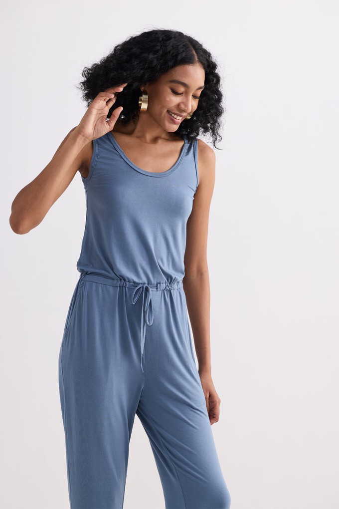 Relaxed Drawstring Jumpsuit in Blue from Reistor