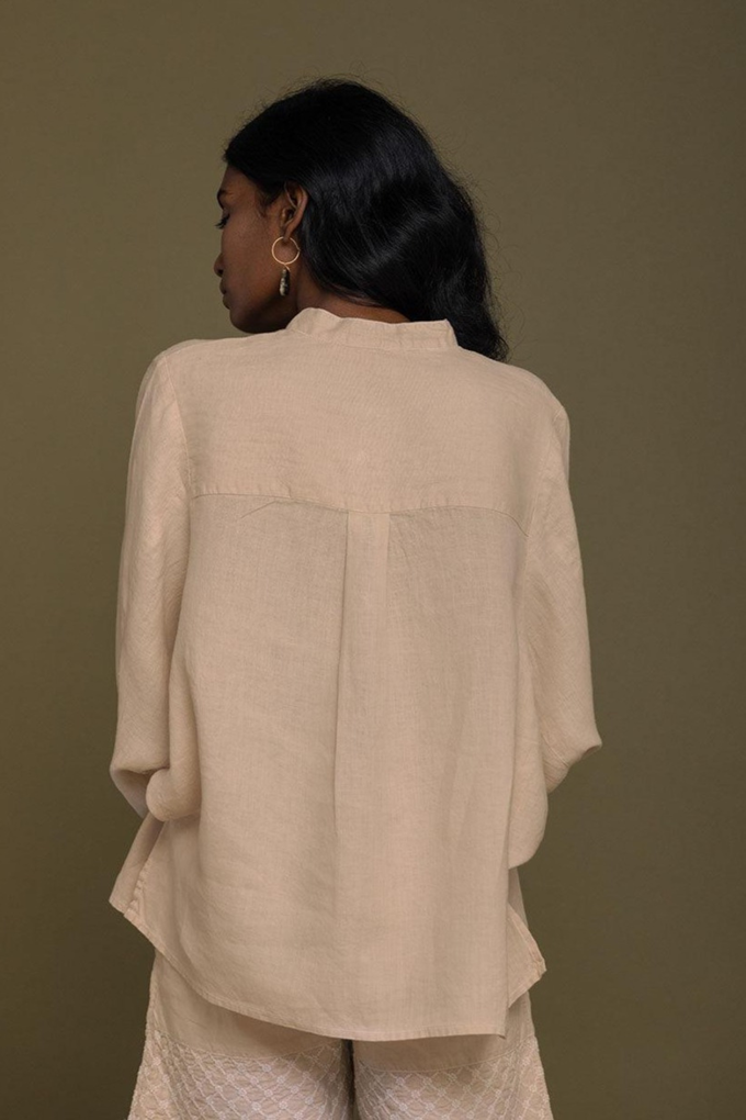 The Afternoon Thunderstorm Shirt in Neutral Beige from Reistor