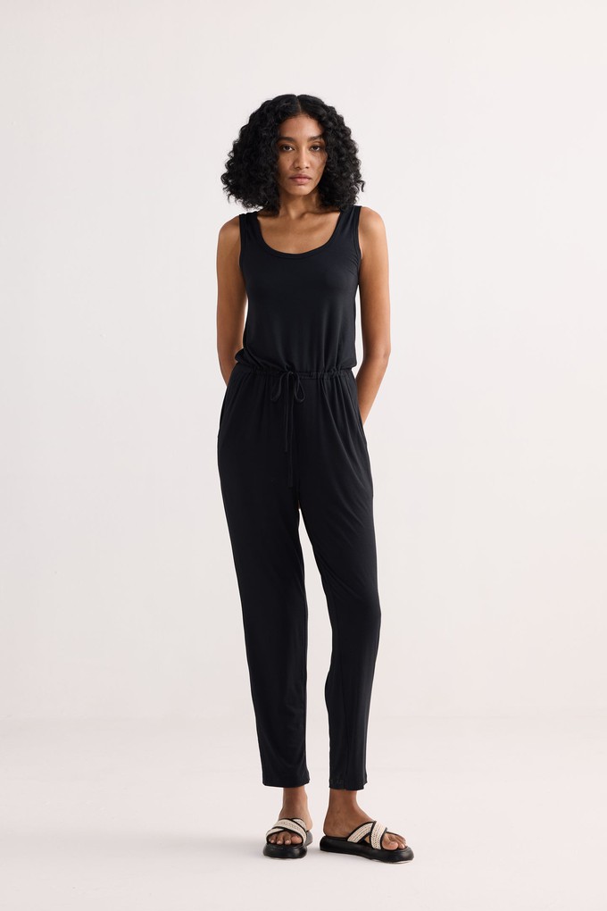 Relaxed Drawstring Jumpsuit in Black from Reistor