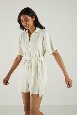 Barefoot in the Park Romper in Off-white from Reistor