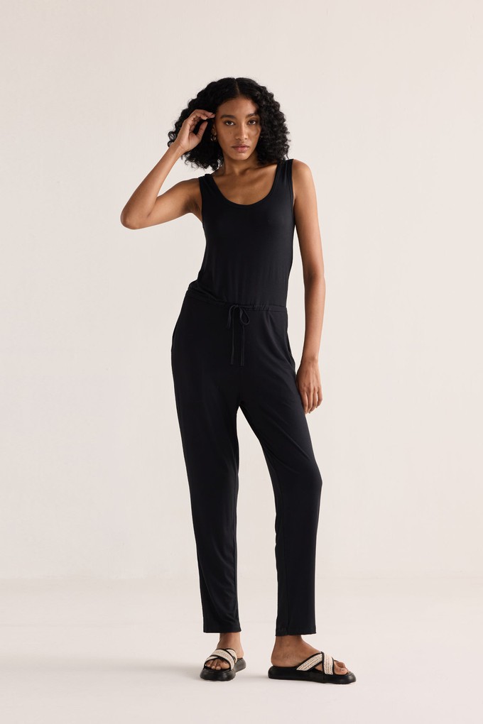 Relaxed Drawstring Jumpsuit in Black from Reistor