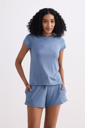 Essential Short Sleeve Tee Set in Blue from Reistor