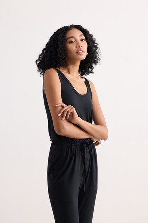 Relaxed Drawstring Jumpsuit in Black from Reistor