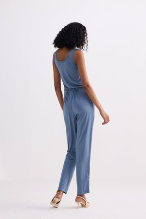 Relaxed Drawstring Jumpsuit in Blue from Reistor