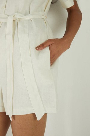 Barefoot in the Park Romper in Off-white from Reistor