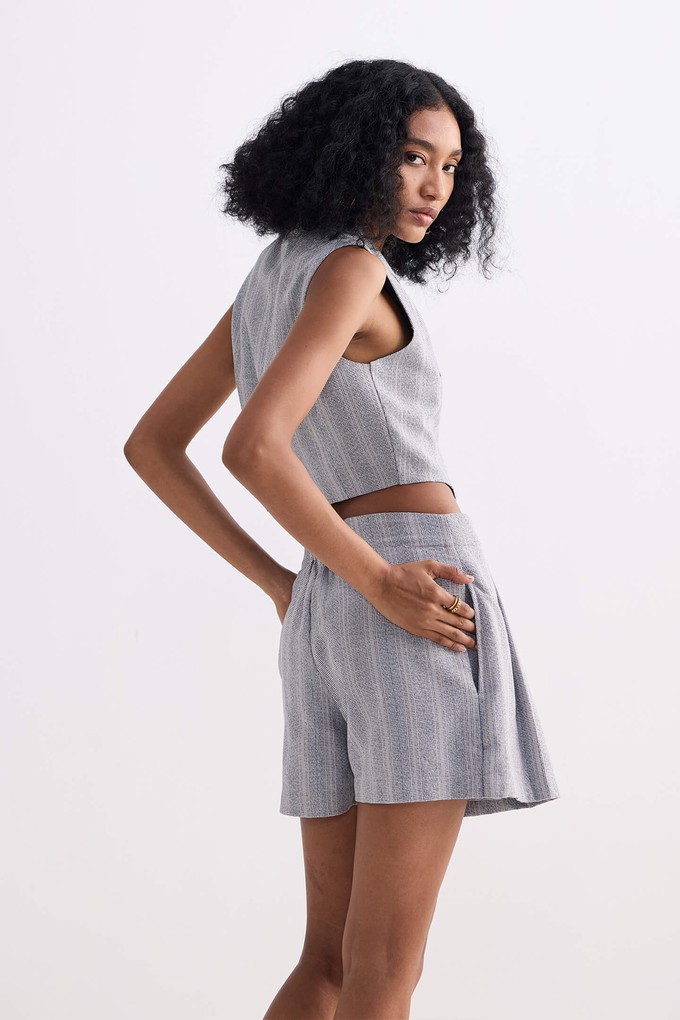 Cotton Tweed Skort in Grey from Reistor