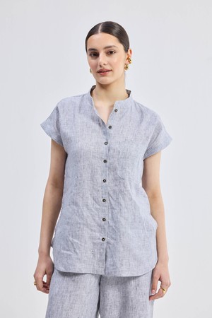 Relaxed-fit Shirt in Linen Stripes from Reistor