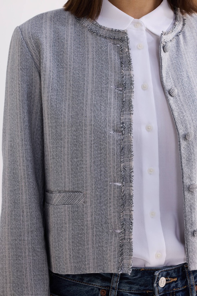 Lady Jacket in Grey Cotton Tweed from Reistor