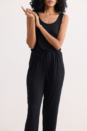 Relaxed Drawstring Jumpsuit in Black from Reistor