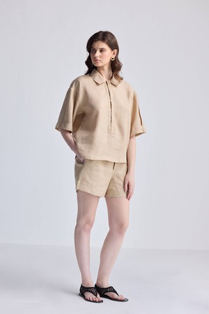 Drawstring Shorts in Neutral Beige from Reistor