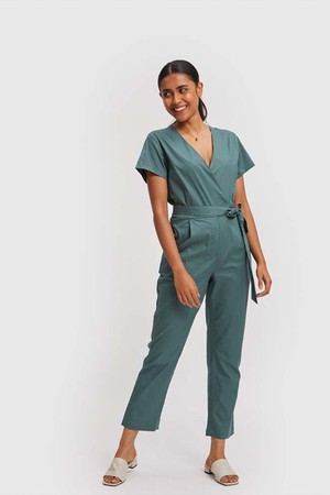 Cropped Wrap Jumpsuit from Reistor