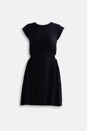 Short Dress With Smocking Side Detail in Black from Reistor