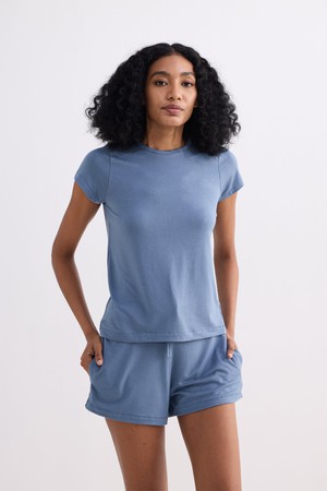 Essential Knit Shorts in Blue from Reistor