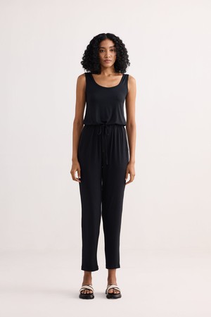 Relaxed Drawstring Jumpsuit in Black from Reistor