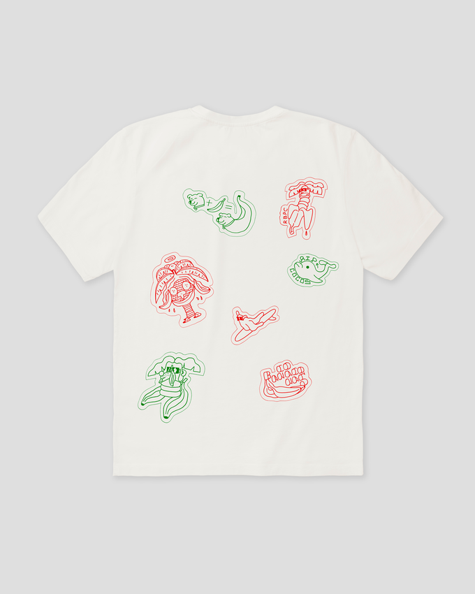 The Traveler RB x PC White T-Shirt from Rip Bananas