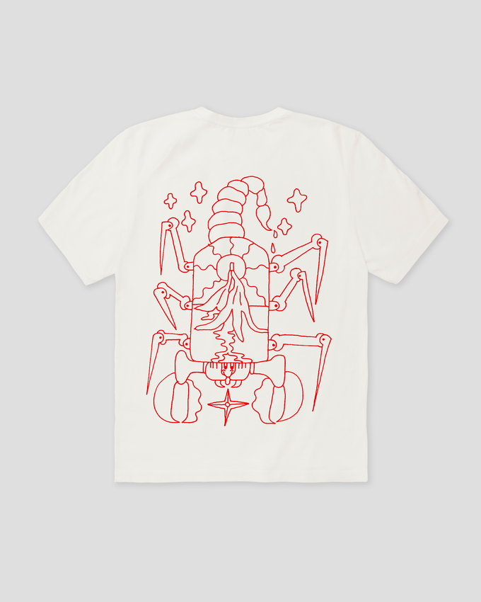 The Scorpion RB x PC White T-Shirt from Rip Bananas