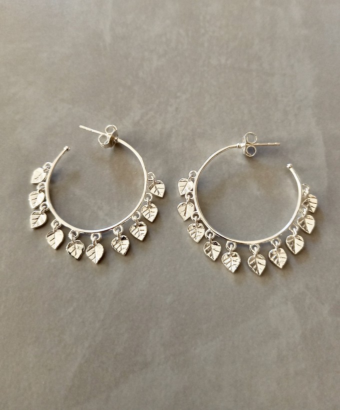 Peepal Leaf Hoops from Rize