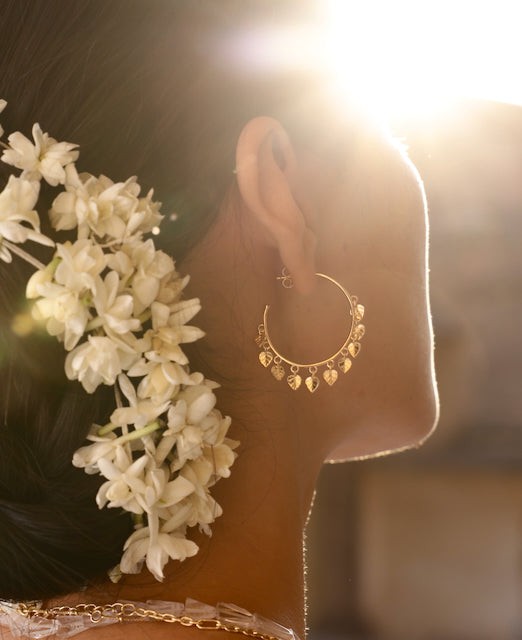 Peepal Leaf Hoops from Rize