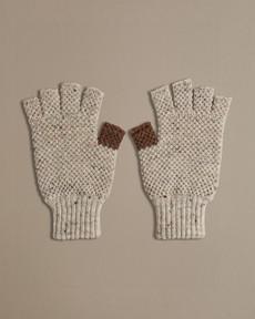 British Wool Fingerless Gloves | Un-Dyed Nepp via ROVE