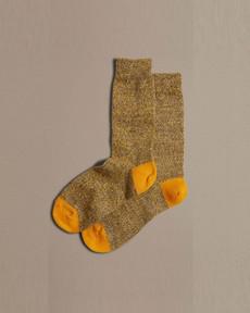 Fine Merino Wool Socks | Dark Yellow Marl via ROVE