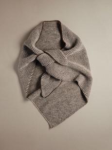 Triangle Scarf | Cedar Brown Stripe via ROVE