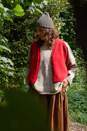 Button Up Vest | Red from ROVE