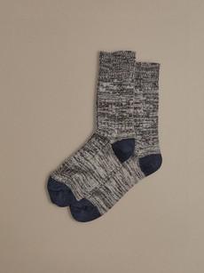 Chunky Wool Boot Socks | Marbled Grey via ROVE