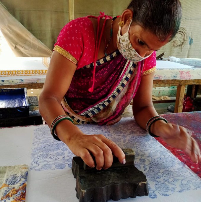 Block-printed organic cotton placemats (set of 2) from Shakti.ism