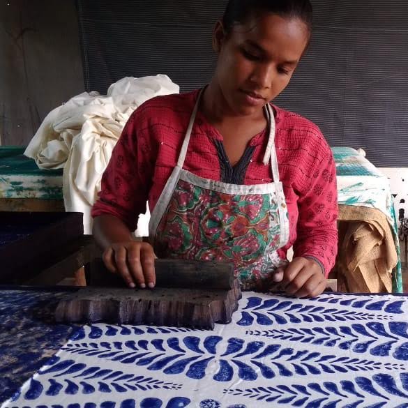 Block-printed organic cotton placemats (set of 2) from Shakti.ism