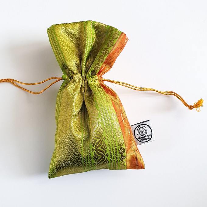 Sari gift bags with drawstring from Shakti.ism