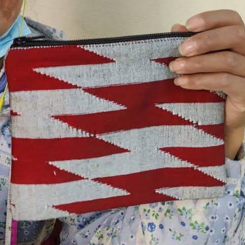 Dhaka pouch, ethically handwoven in Nepal from Shakti.ism