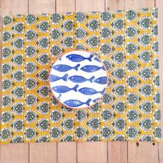 Bagru block-printed placemats set of 2, handmade table mats via Shakti.ism