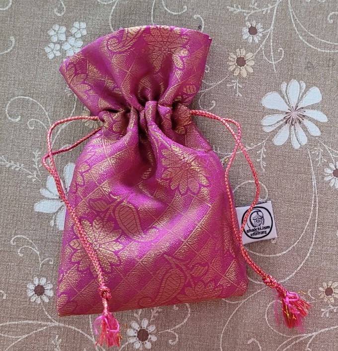 Sari gift bags with drawstring from Shakti.ism