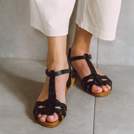 Loa Zwarte Sandalen from Sharon Woods