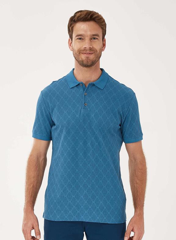 Polo Print Blauw from Shop Like You Give a Damn