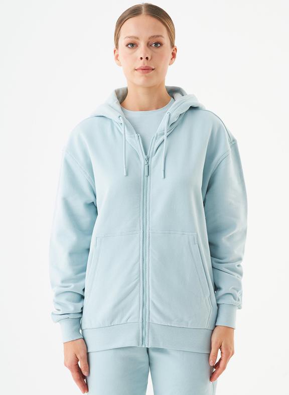 Unisex Zip-Up Hoodie Junda Mint Blue from Shop Like You Give a Damn